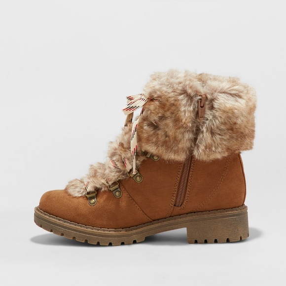 women's lilliana faux fur lace up boots